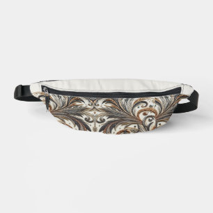 Glamourous Baroque Design with Glitter & Gemstones Bum Bags