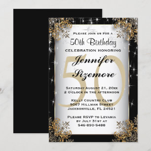 Glamourous Birthday Template - 50th Birthday