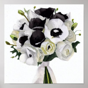Glamourous Black & White, Attendants Bouquet (C) Poster