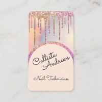Glamourous Bling Iridescent Glitter Drips Nail Tec