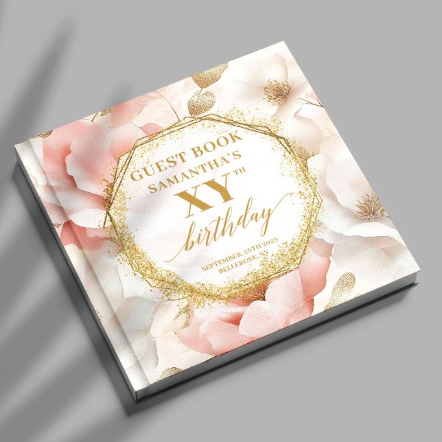Glamourous Blush Ivory Gold Birthday Guest Book (Glamorous Blush Ivory Gold Birthday Guest Book

)