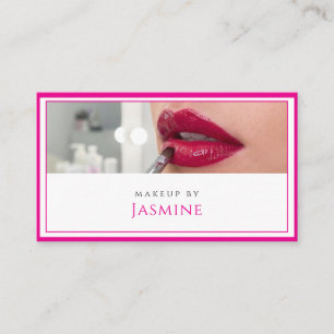 Glamourous Bold Fuchsia Professional Makeup Artist Business Card