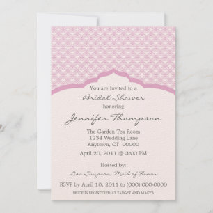 Glamourous Chic Bridal Shower Invitation, Pink Invitation