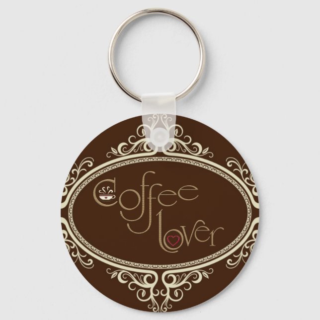 glamourous Coffee Lover Key Ring (Front)