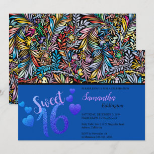 Glamourous Colours Sweet 16 Invitation
