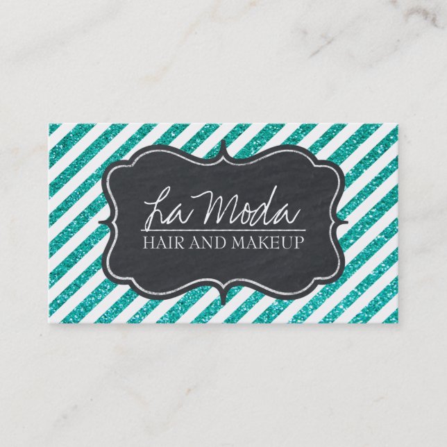Glamourous Customisable Glitter Business Card (Front)