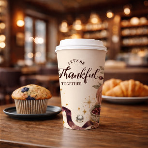 Glamourous Disco Friendsgiving Paper Cups