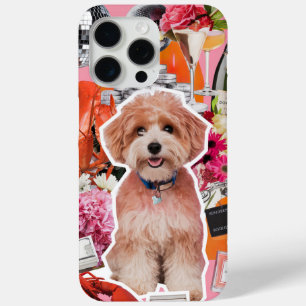Glamourous Dog Party Celebration Collage iPhone 15 Pro Max Case