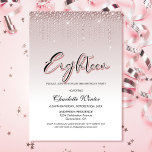 Glamourous Dusty Rose Pink Diamonds 18th Birthday Invitation<br><div class="desc">Invite your friends and loved ones to your 18th birthday party with this glamourous dusty rose pink diamonds invitation.</div>