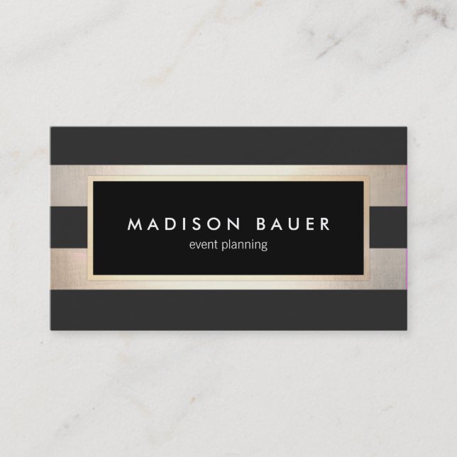 Glamourous Event Planner Business Card (Front)