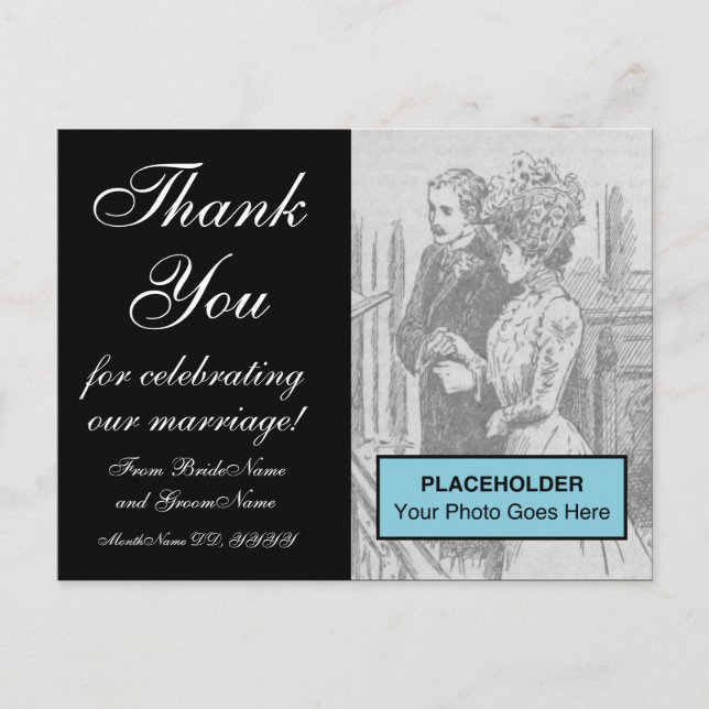 Glamourous & Fancy "Thank You" Postcard (Front)