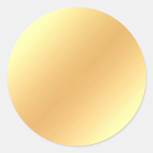 Glamourous Faux Gold Blank Template Modern Chic Classic Round Sticker
