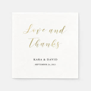 Glamourous Faux Gold Classic Wedding Napkin