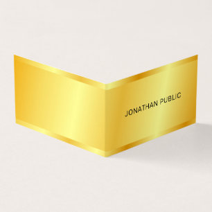 Glamourous Faux Gold Metallic Look Template Business Card