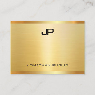 Glamourous Faux Gold Modern Elegant Professional Business Card