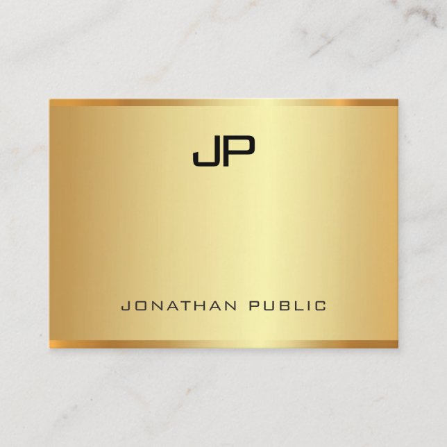 Glamourous Faux Gold Modern Elegant Professional Business Card (Front)