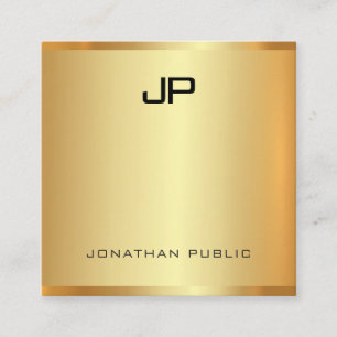 Glamourous Faux Gold Modern Elegant Professional Square Business Card