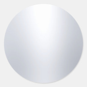 Glamourous Faux Silver Blank Template Elegant Cool Classic Round Sticker
