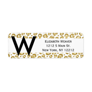 Glamourous Faux Sparkly Gold Leopard