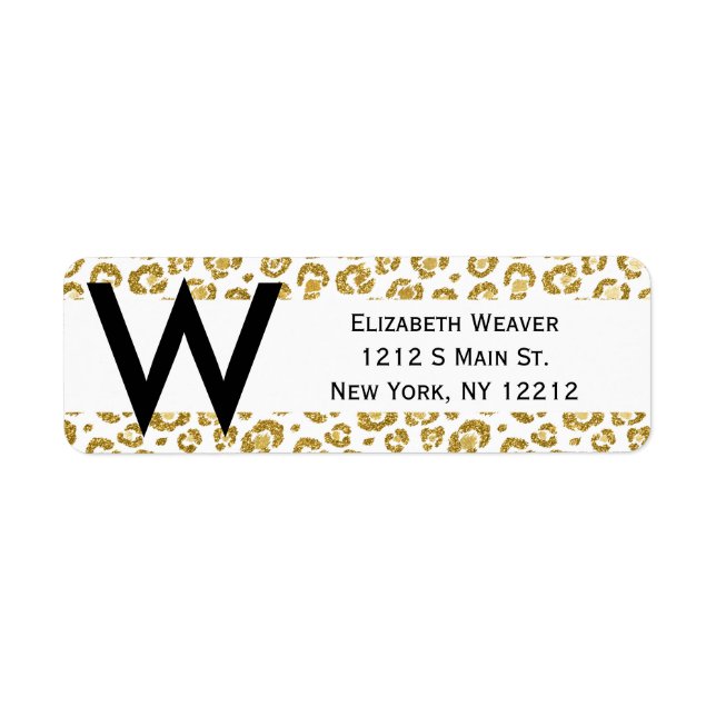 Glamourous Faux Sparkly Gold Leopard (Front)