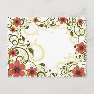 Glamourous flowers postcard