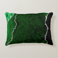 Glamourous Forest Green Marble Chic Silver Glitter
