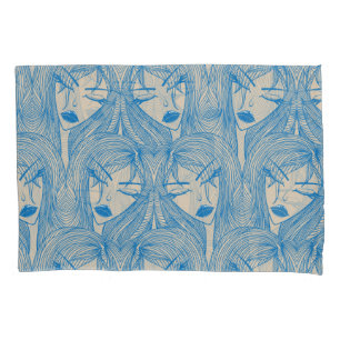 Glamourous girl: stylish seamless pattern. pillowcase