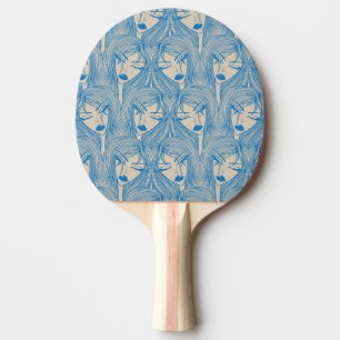 Glamourous girl: stylish seamless pattern. ping pong paddle
