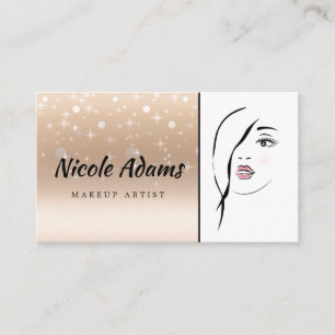 Glamourous girl's face personalised business card