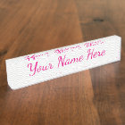 Glamourous Girly Name with Subtle Grey Chevron