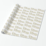Glamourous Glitter 50th Wedding Anniversary Patter Wrapping Paper<br><div class="desc">Glamourous 50th gold wedding anniversary text design pattern over custom white background you can change on the website. Faux diamonds and heart accent. If you need any help customising any of my designs,  contact ArtOnWear designer. Free text formatting with live help available by request.</div>