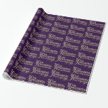 Glamourous Glitter 50th Wedding Anniversary Patter Wrapping Paper<br><div class="desc">Glamourous 50th gold wedding anniversary text design pattern over custom purple background you can change on the website. Faux diamonds and heart accent. If you need any help customising any of my designs,  contact ArtOnWear designer. Free text formatting with live help available by request.</div>