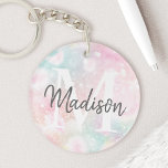 Glamourous Glitter Pink Pretty Pattern Key Ring<br><div class="desc">Easily personalise this pretty pink bokeh glitter pattern with your custom name and/or monogram.</div>