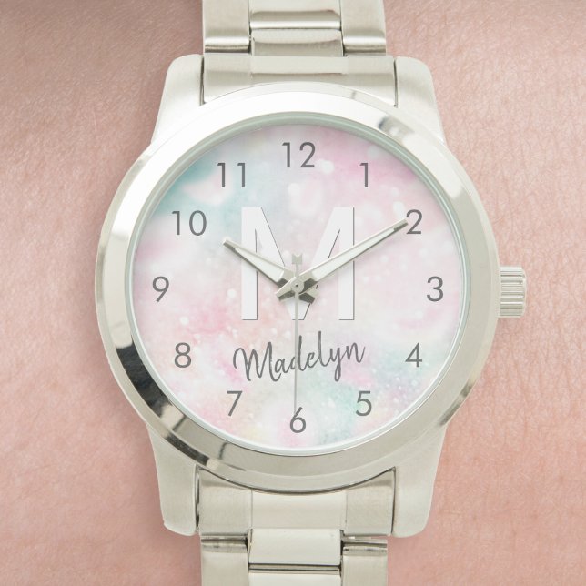 Glamourous Glitter Pink Pretty Pattern Watch (Creator Uploaded)