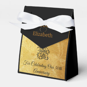 Glamourous Gold and Black Elegant Small Party Favour Box