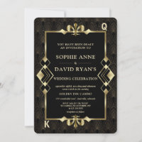 Glamourous Gold Casino Las Vegas Poker Wedding 