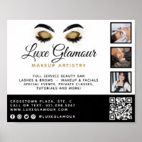 Glamourous Gold Eye Lashes Brows Beauty Bar Promo
