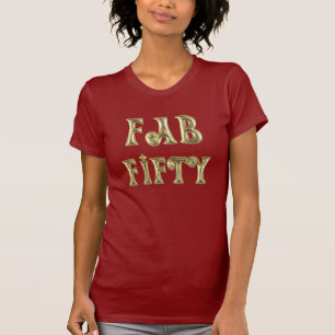 Glamourous Gold Fab Fifty T-Shirt