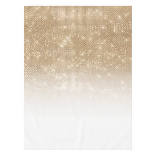 Glamourous Gold Glitter Sequin Ombre Gradient Tablecloth