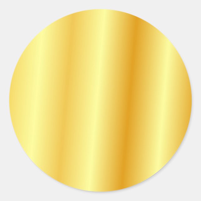 Glamourous Gold Look Background Blank Template Classic Round Sticker (Front)