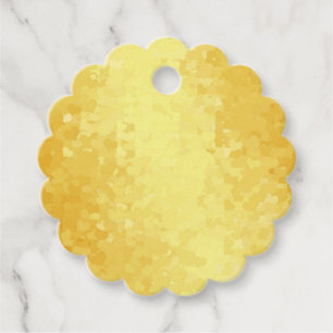 Glamourous Gold Look Hearts Template Favour Tags