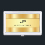 Glamourous Gold Look Modern Monogram Template Business Card Holder<br><div class="desc">Glamourous Gold Look Modern Monogram Template Business Card Holder. Perfect for Attorneys,  Lawyers,  Corporate Professionals,  Stylists,  Designers,  Teachers,  Realtors,  Brokers,  Directors,  Managers,  Consultants,  Architects,  Engineers,  Real Estate Agents,  Accountants,  Musicians,  all Professions.</div>