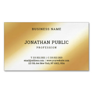 Glamourous Gold Look Professional Template Modern Magnetic Business Card