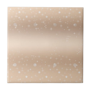 Glamourous gold metallic lustre, gradient, stars tile