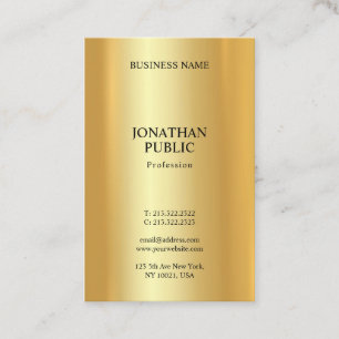 Glamourous Gold Professional Modern Elegant Trendy Business Card