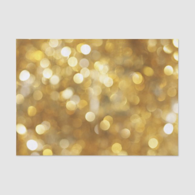 Glamourous Gold Sparkles Festive Tissue Paper (Front)