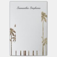 Glamourous Gold Tropical Palm Trees on White