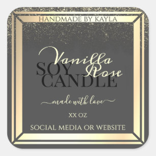 Glamourous Grey Product Packaging Labels Gold Fram