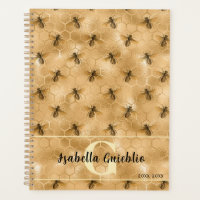 Glamourous Honeycomb Bee Gold Honey Design