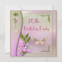 Glamourous Key, Magnolia & Butterfly 70th Birthday
